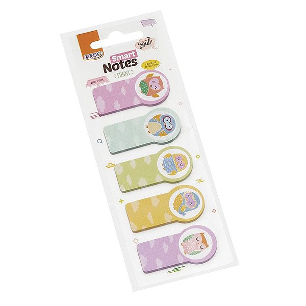 Marcador de Páginas Smart Notes Funny - Coruja - 23mm x 45mm
