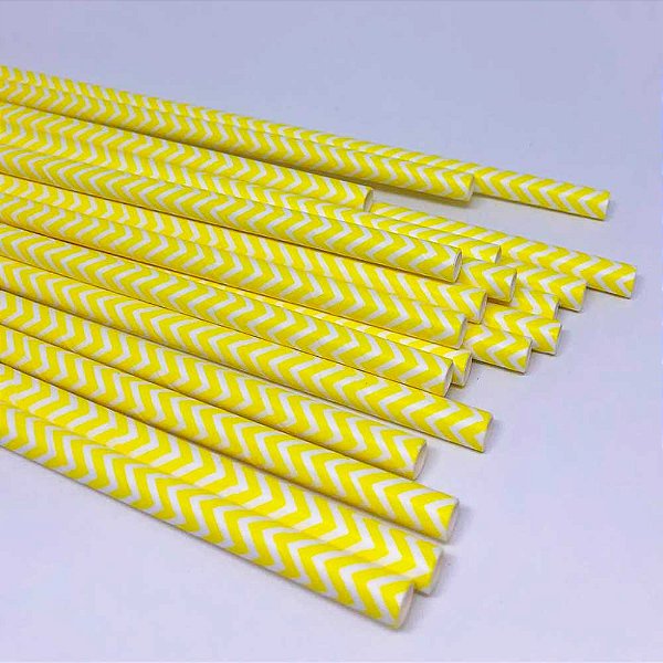 Canudo de Papel - Chevron - Zig Zag - 20 Unidades