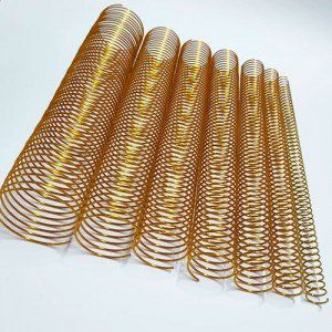 Espiral 2 1/4 para encadernação - Dourado - 57,1mm - 500 folhas