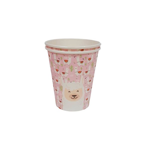 Copo de Papel Lhama 200ml - 10 Unidades