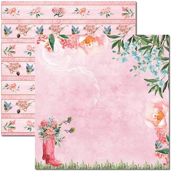 Scrap Dupla Face Le Jardin 1 - SC-458