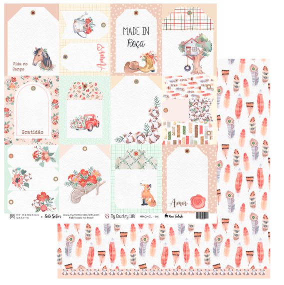 Scrap Dupla Face My Country Life - MMCMCL-04