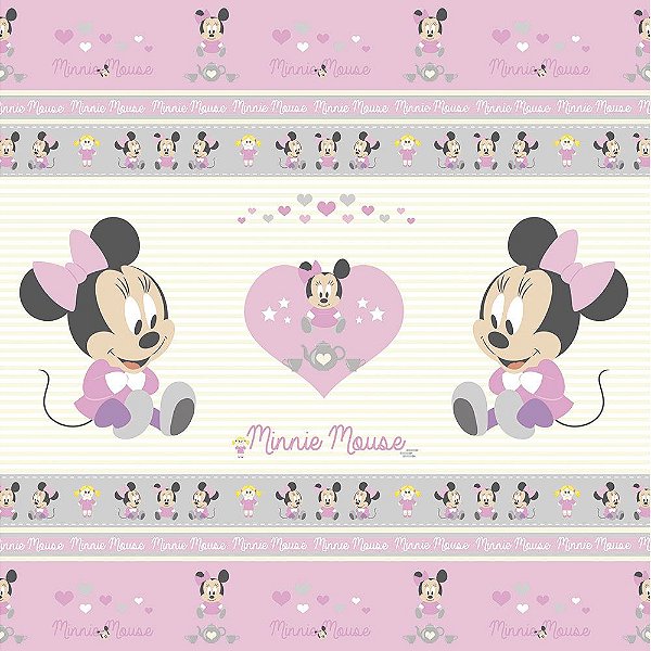 Scrap Dupla Face Baby Minnie 1 Fitas e Rótulos - 19317 - Toke e Crie