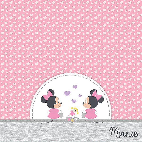 Scrap Dupla Face Baby Minnie 2 Brinquedos - 19322 - Toke e Crie