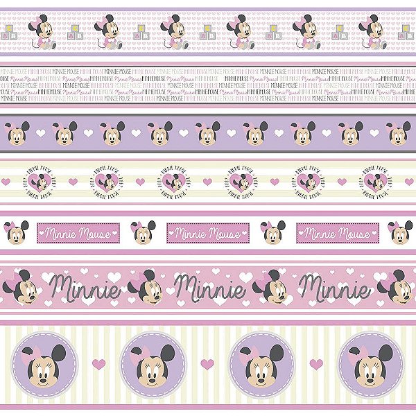 Scrap Dupla Face Baby Minnie 2 Faixas - 19324 - Toke e Crie