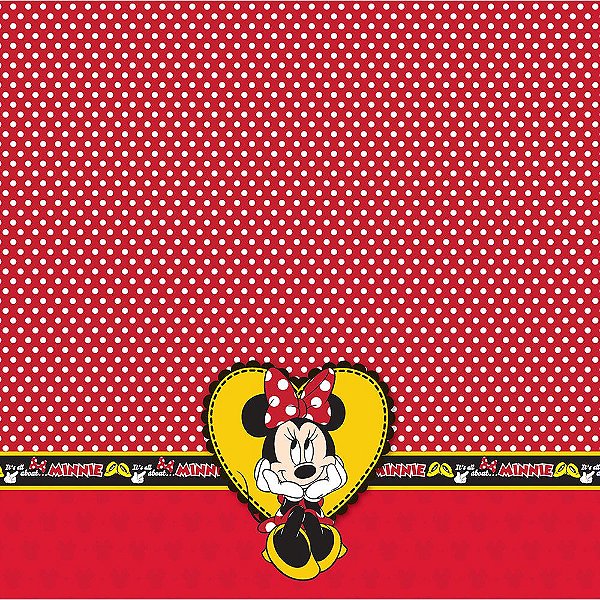 Scrap Dupla Face Minnie Mouse 2 Barrado - 19302 - Toke e Crie