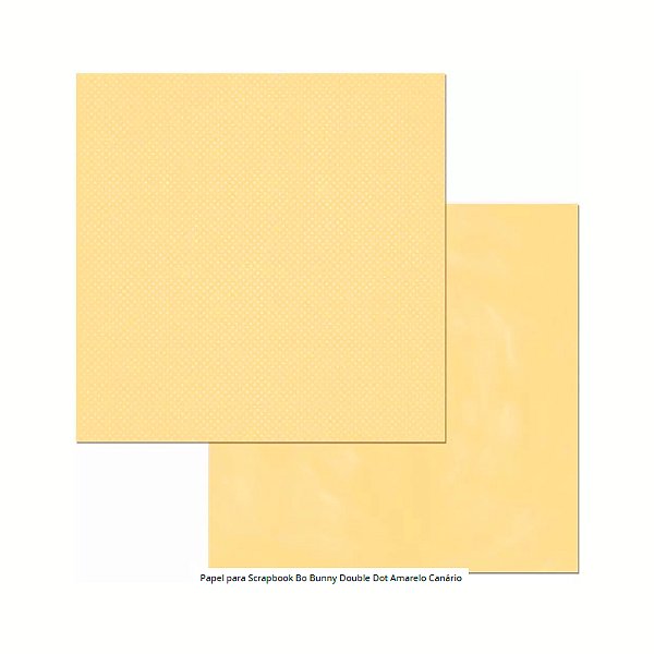 Scrap Dupla Face Double Dot Mellow Yellow - Bo Bunny