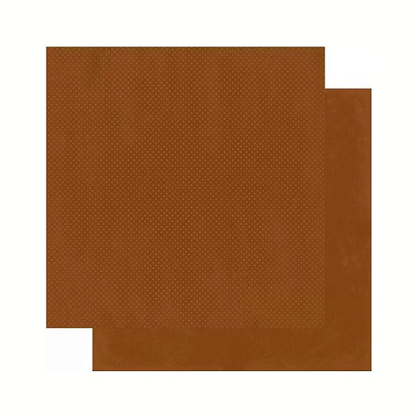 Scrap Dupla Face Double Dot Chocolate - Bo Bunny