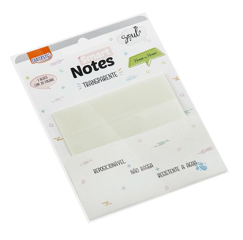 Bloco Smart Notes Transparente - 76mm x 76mm