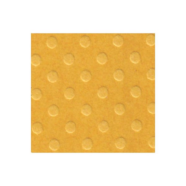 Papel Scrapbook Cardstock Bolinha - Amarelo Mostarda - 30,5 x 30,5