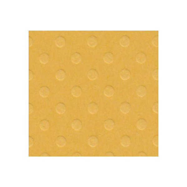 Papel Scrapbook Cardstock Bolinha - Amarelo Manteiga - 30,5 x 30,5