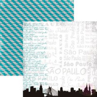 Papel Scrap Dupla Face Viajando pelo Brasil SP Paisagem - 15475