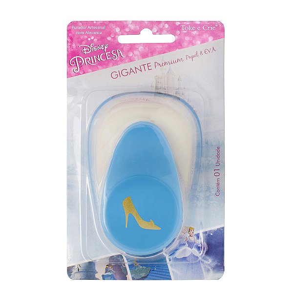 Furador Artesanal Gigante Sapato Cinderela - Premium- 17,3m x 21,3mm - Disney