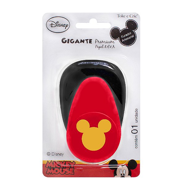 Furador Artesanal Gigante Cabeça Mickey - Premium- 31m x34mm - Disney
