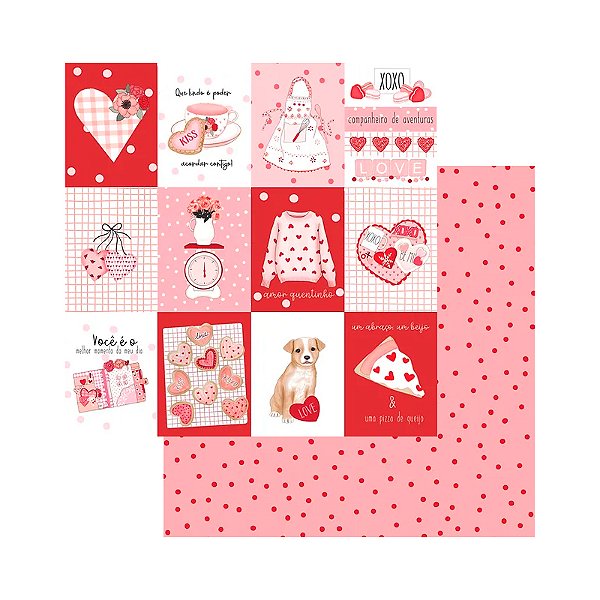 Papel para Scrapbook - Coleção Sweet Love 4 - Dany Peres Design