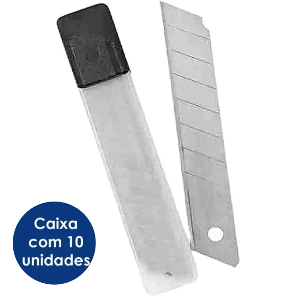 Refil Lâmina de Reposição para Estilete 18mm - 10 Unids - Masterprint