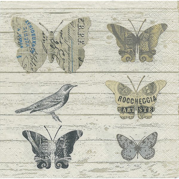 Guardanapo de Papel - Borboletas - Home Fashion