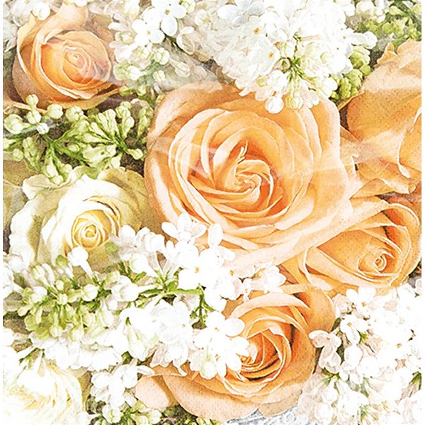 Guardanapo de Papel - Rosas e Sabugueiro - Home Fashion