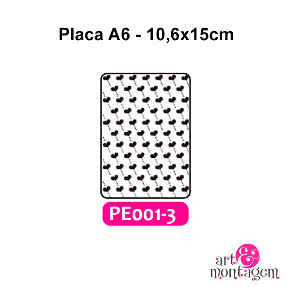 Placa Para Relevo (Emboss) 2D - PE001-3 - A6 - Art & Montagem