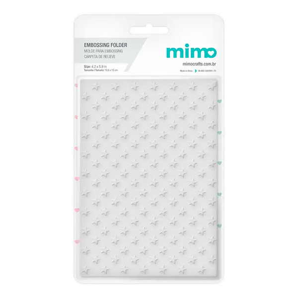Molde para Embossing Estrelas - 10,6 X 15 cm - Mimo