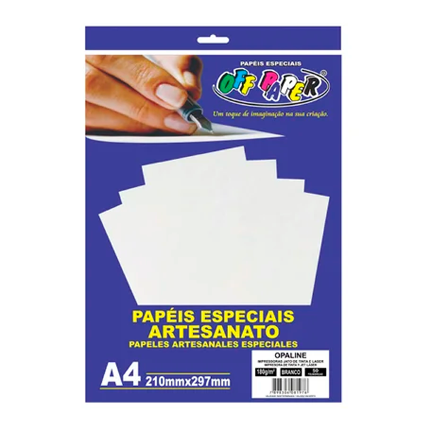 Papel Opaline A4 Branco 180g 50 folhas