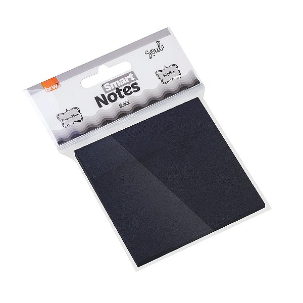 Bloco Smart Notes Preto 76mm x 76mm - BRW