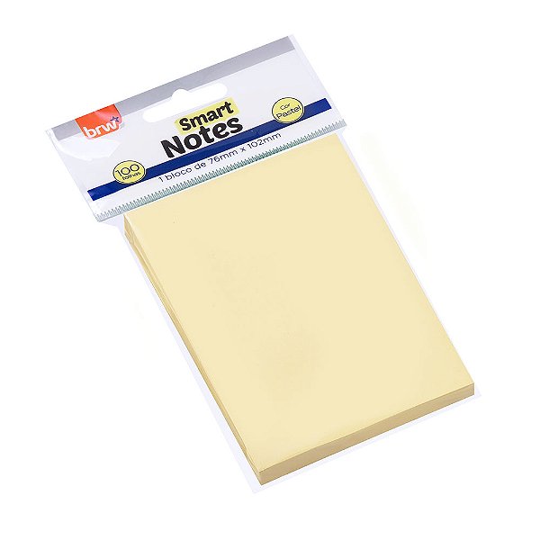Bloco Smart Notes Amarelo Pastel 76x102mm -BRW