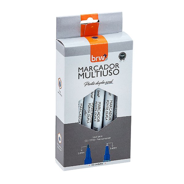 Marcador Multiuso Ponta Dupla - BRW