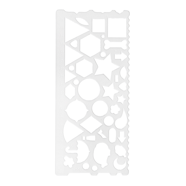 Régua Plástica 20cm Geométrica-BRW