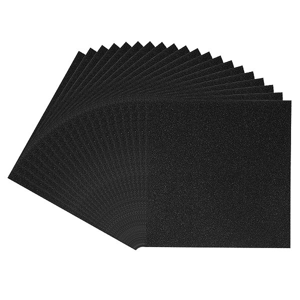 Papel Glitter Preto- 30x30