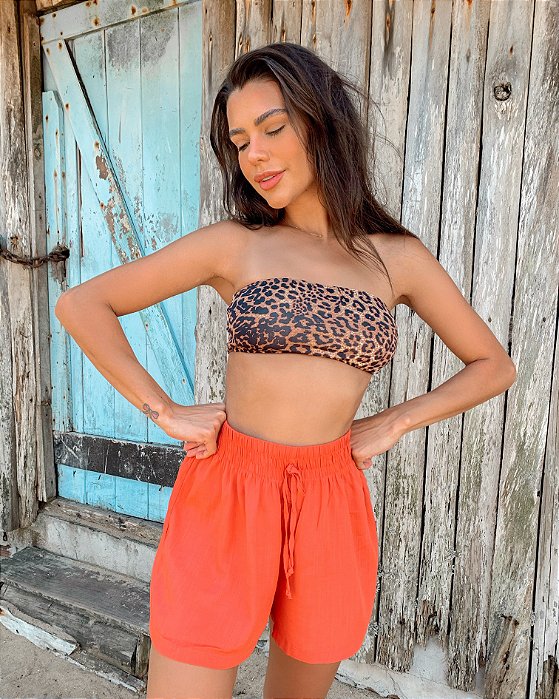 Shorts de viscose soltinho Clearance