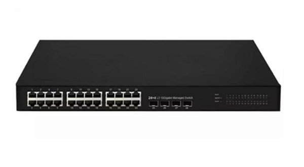 SWITCH GERENCIÁVEL 24 PORTAS 10/100/100 MBPS + 4X SFP UMICRO SG2404
