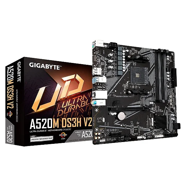 PLACA MÃE AMD AM4 GIGABYTE A520M DS3H V2