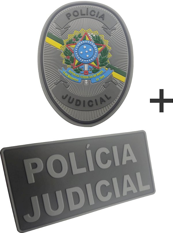 Kit Patch Policia Judicial Emborrachado