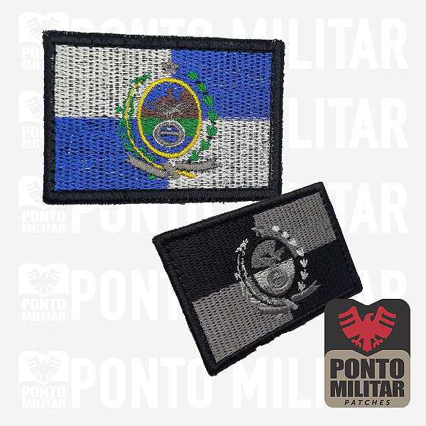 Bandeira Estado Rio De Janeiro Patch Bordado 7x5cm - Ponto Militar