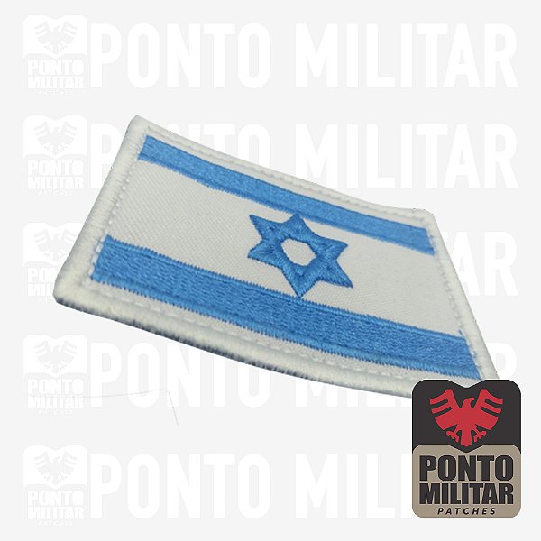 Bandeira De Israel Patch Bordado 7x5cm