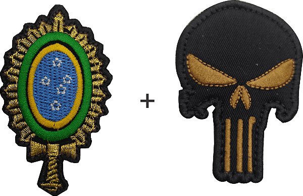 Patch Bordado Brasão do Exército Brasileiro 9x7,5 cm Cód. 2236