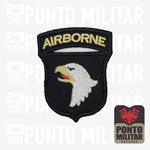 Escudo Airbone Águia Patch Bordado - Ponto Militar