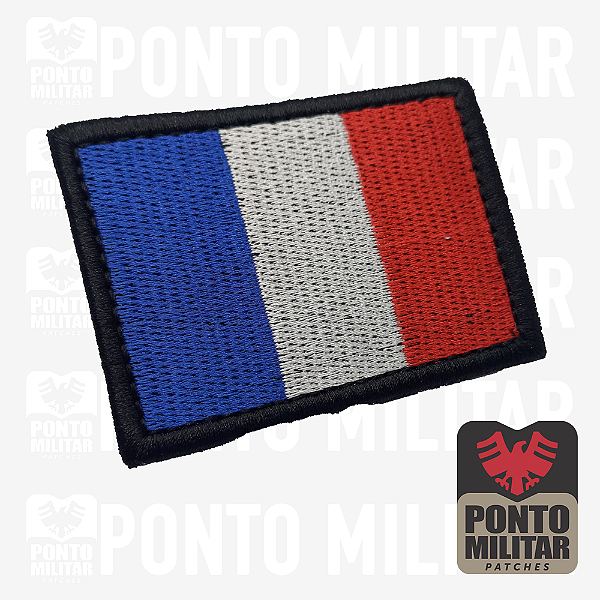 Bandeira Da França Patch Bordado 7x5cm - Ponto Miliar