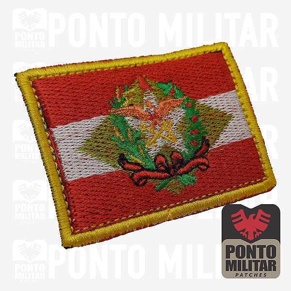 Bandeira De Santa Catarina Patch Bordado 7x5cm - Ponto Militar