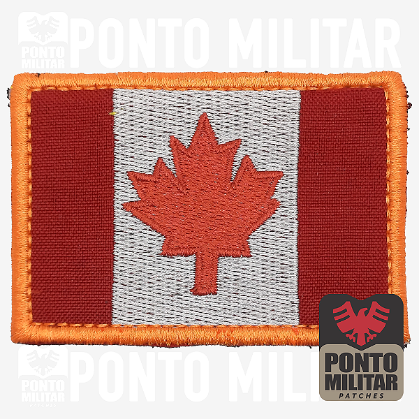 Bandeira da Canadá Patch Bordado  8x5,5cm - Ponto Militar