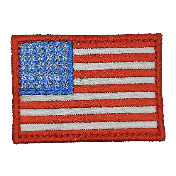 Bandeira Do Estados Unidos EUA Patch Bordado  8x5,5cm - Ponto Militar