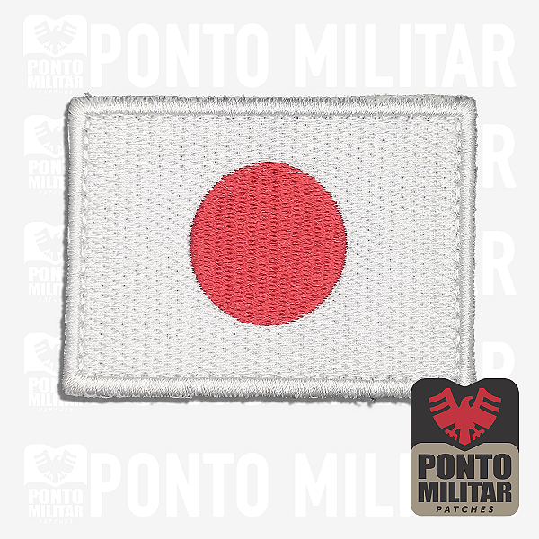 Bandeira do Japão Patch Bordado 7x5cm - Ponto Militar
