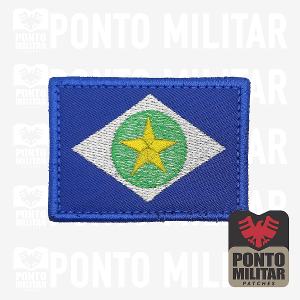 Bandeira Estado Mato Grosso Patch Bordado 7x5cm - Ponto Militar - Patches  Militares Emborrachado e Bordados