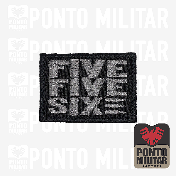 Five Five Six Patch Bordado  7x5cm - Ponto Militar