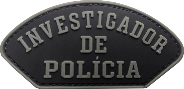 Patch Investigador Polícia Civil Emborrachado C/Velcro Ponto Militar