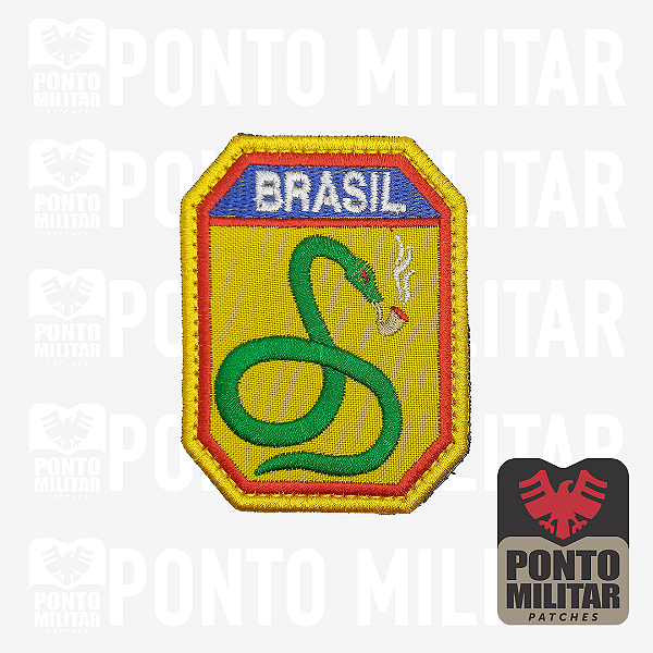 Força Expedicionária Brasileira A COBRA VAI FUMAR Patch Bordado - Ponto Militar
