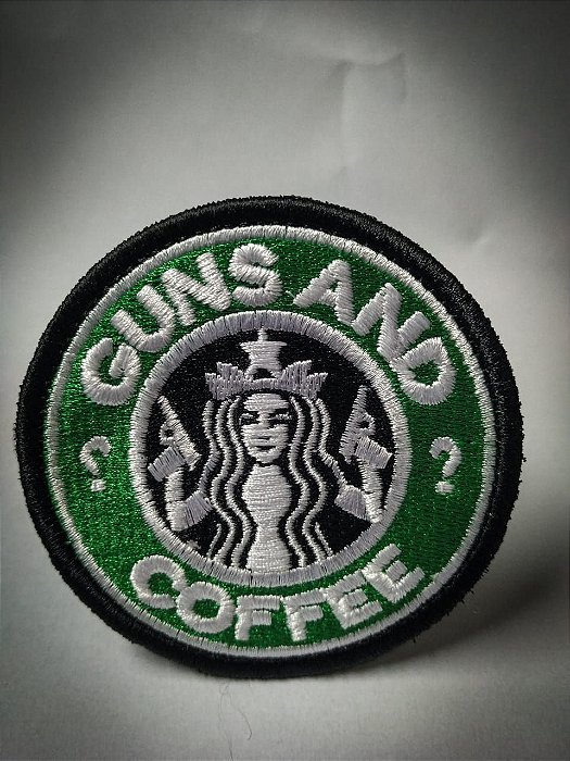 Patch emborrachado GUNS AND COFFEE - Try Airsoft