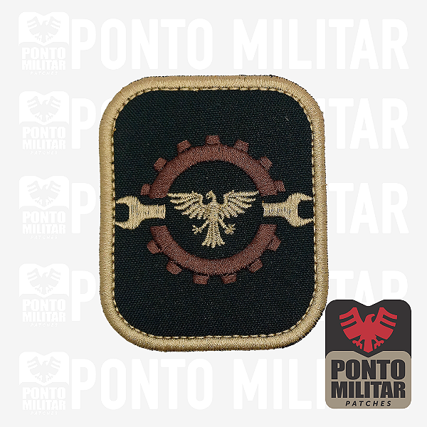 Emblema Tag Engenheiro Patch Bordado 8x7cm - Ponto Militar