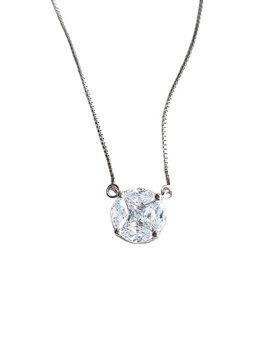 Colar Ponto Luz Facetado 8mm